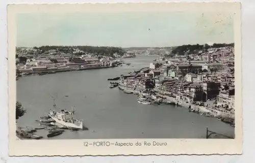 P 4000 PORTO, Aspecto do Rio Duoro, Frachtschiff, 1963