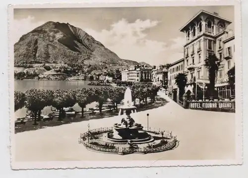 CH 6900 LUGANO TI, Hotel Touring, Absage durch Hotelier M. Guggenheim, 1953, kl. Einriss