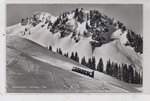 CH 3777 SAANEN - SAANENMÖSER BE, Schlittenseilbahn Saanenmöser - Hornberg - Funi, 1952