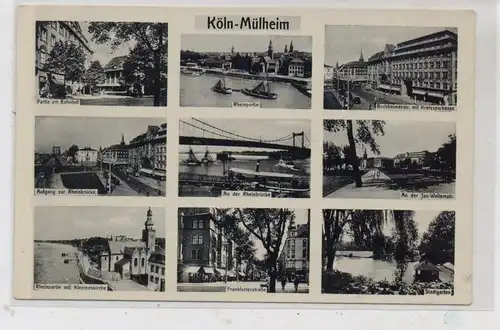 5000 KÖLN - MÜLHEIM, Partie am Bahnhof, Buchheimer Strasse, Jan Wellemstrasse, Stadtgarten...1937