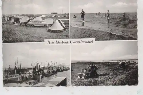 2944 WITTMUND - CAROLINENSIEL, Camping MERCEDES - BENZ, Hafen, Sz'trand, 1957