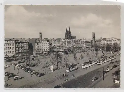 5000 KÖLN, Neumarkt, Strassenbahnen, Oldtimer, Baulücken - Kirmes