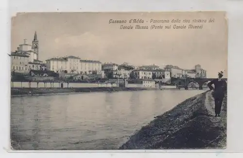 I 20062 MILANO - CASSANO d'Addam Canale Muzza, 1917, kl. Eckfehler