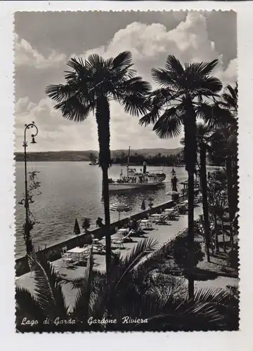 I 25013 GARDONE RIVIERA, Blick auf den Gardasee, Passagierschiff