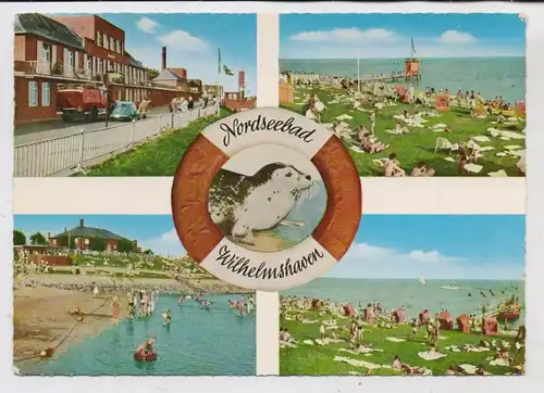 2940 WILHELMSHAVEN - SÜDSTRAND, Strandansichten, Hotel Seestern, AUTO - UNION, Feuerwehr - Wagen, 1965