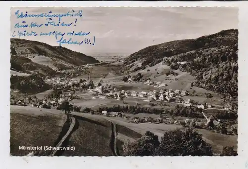 7816 MÜNSTERTAL, Blick auf den Ort, 1962, aptierter Stempel