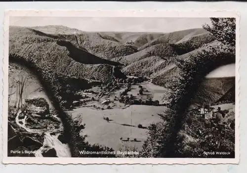 5448 KASTELLAUN - DORWEILER, Baybachtal mit Schloß Waldeck, Landpoststempel, Brfm. fehlt