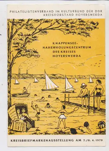 0-7750 HOYERSWERDA, Knappensee, Krisibriefmarkenausstellung 1970