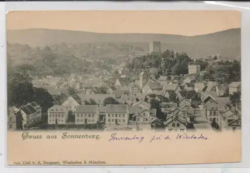 6200 WIESBADEN - SONNENBERG, Gruss aus..., ca. 1900, Verlag Carl v.d. Boogaart