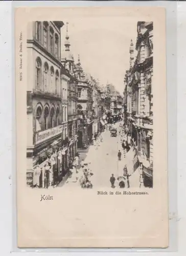 5000 KÖLN, Hohestrasse, Droschke, ca.1905