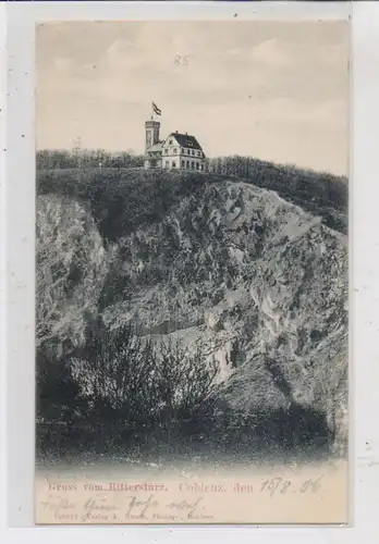 5400 KOBLENZ - STADTWALD, Berghotel Rittersturz, 1906, Verlag Hirsch