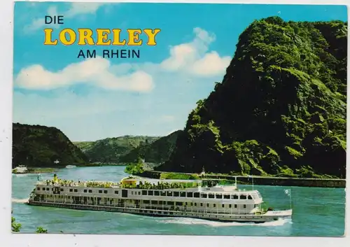 BINNENSCHIFFE - RHEIN, Passagierdampfer "RIJNFURT" vor der Loreley
