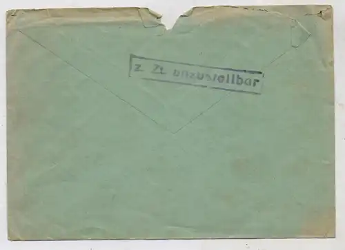 MILITÄR - 2. Weltkrieg, Deutsche Feldpost 09173, Luft - Feldpost, z. Zt. nicht zustellbar, Brfm. fehlt