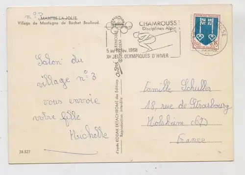 OLYMPIA - 1968 GRENOBLE, Maschinenstempel Alpinrennen Chamrousse