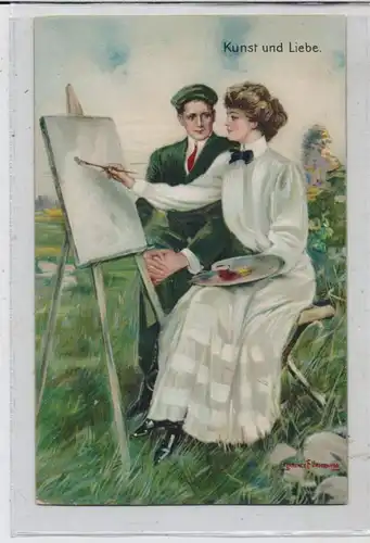 KÜNSTLER / Artist - CLARENCE F. UNDERWOOD, "Kunst und Liebe"