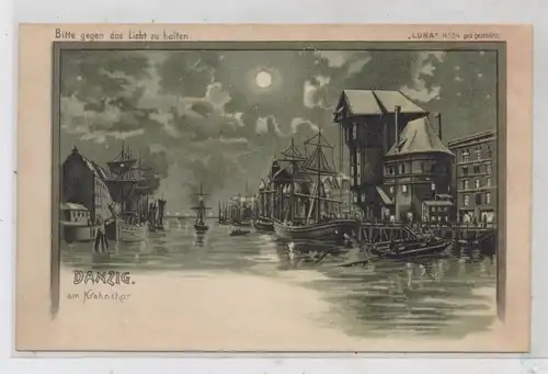 DANZIG - Am Krahntor, Halt gegn Licht / Hold to Light, LUNA # 54, ca. 1905