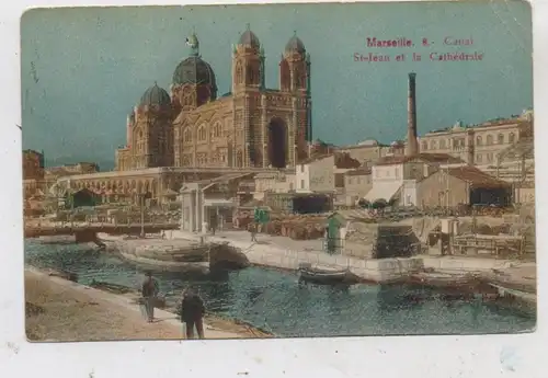 F 13000 MARSEILLE, Cathedrale, Weinlager - Binnenschiffe