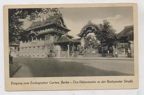 1000 BERLIN - TIERGARTEN, ZOO, Elefantentor Budapester Strasse