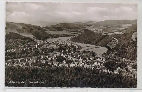 5940 LENNESTADT - ALTENHUNDEM, Blick auf den Ort, 1962