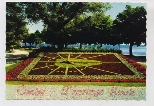 CH 1000 LAUSANNE - OUCHY VD, l'horloge fleurie / Blumenuhr /  Flower Clock