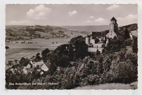7088 HÜTTLINGEN - NIEDERALFINGEN, Ortsansicht mit Burg, 1962