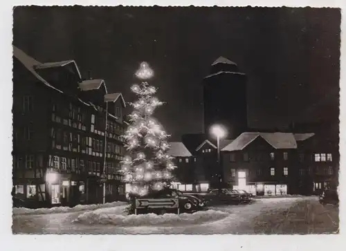 6430 BAD HERSFELD bei Nacht mit Weihachtsbaum, 1957