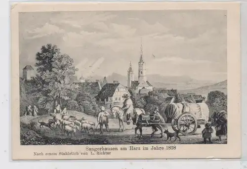 0-4700 SANGERHAUSEN, Historische Ansicht von1838 nach L. Richter