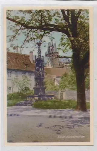 0-5000 ERFURT, Hermannsplatz, Brunnen, Verlag Richter - Weinböhla