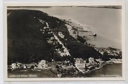 0-2060 WAREN / Müritz, Luftaufnahme, 30er Jahre