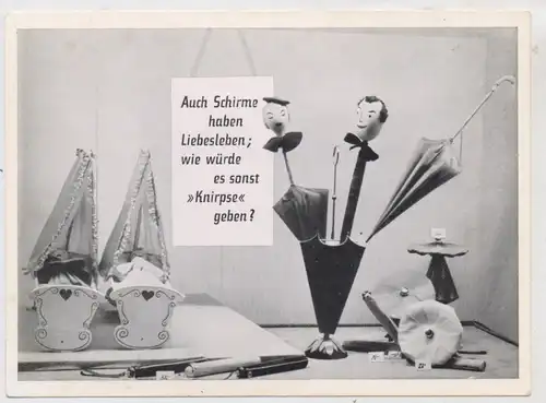 5650 SOLINGEN - OHLIGS, Fa. Bremshey, KNIRPS - SCHIRME / Umbrella / Parapluie / Ombrella / Paraplu - Liebesleben....