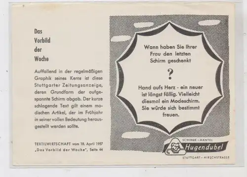 7000 STUTTGART, Hugendubel - Schirme / Umbrella / Parapluie / Ombrela / Paraplu - Das Vorbild der Woche 1959
