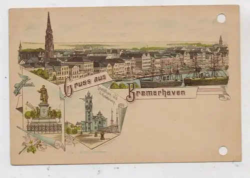 2850 BREMERHAVEN, Lithographie 3 - Abbildungen, leider gelocht