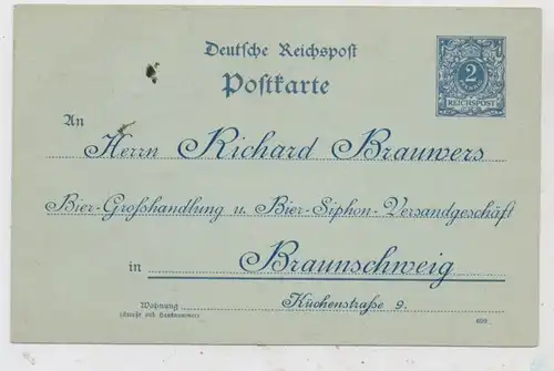 3300 BRAUNSCHWEIG, Privat - GA, Richard Brauwers - Biergrosshandlung, P40 Ab II (Z)