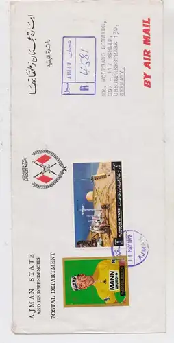UAR - AJMAN - 11.5.1972, Michel 1260 Apollo 15 & Michel 1367 Tour de France Herman van Springel imperforated