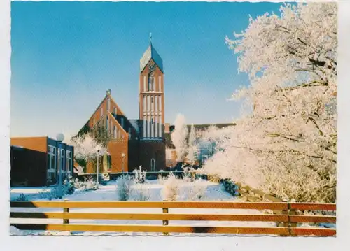 2941 LANGEOOG, Inselkirche im Schnee