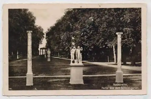 0-2080 NEUSTRELITZ, Schlossgarten Partie, 1940, nach Limburg befördert