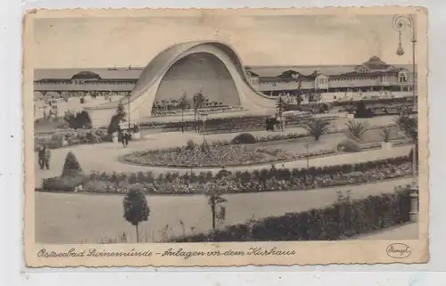 POMMERN - SWINEMÜNDE / SWINOUJSCIE, Anlagen vor dem Kurhaus, 1941