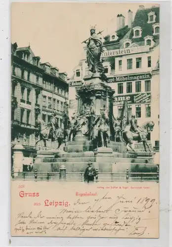 0-7000 LEIPZIG, Siegesdenkmal, 1899, Verlag Zedler & Vogel - Darmstadt
