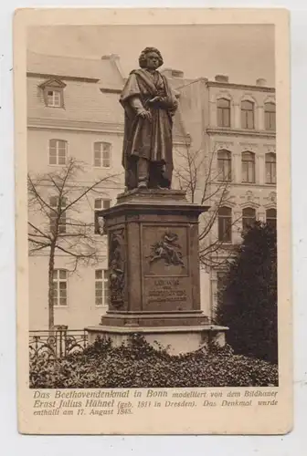 5300 BONN, BEETHOVEN - Denkmal, Verlag Beethoven Haus, kl. Druckstelle
