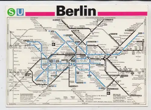 EISENBAHN  / Railway - S- & U-Bahnnetzkarte Berlin