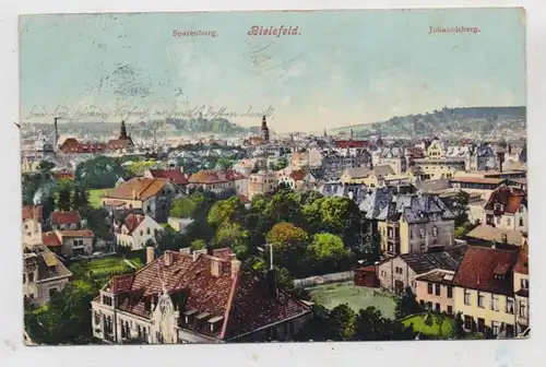 4800 BIELEFELD, Gesamtansicht mit Sparenburg und Johannisberg, 1909