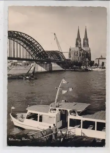 5000 KÖLN, Wiederaufbau der Hohenzollernbrücke, Fährschiff "STROLCH"