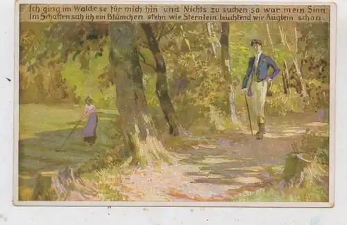KÜNSTLER - ARTIST - PAUL HEY, "Ich ging im Walde so...."