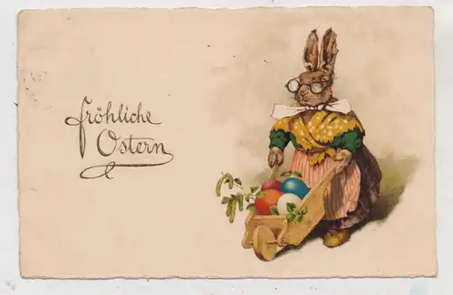 OSTERN - Häsin mit Schubkarre