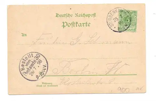 0-2330 SASSNITZ - STUBBENKAMMER, Gruss aus Lithographie 1898
