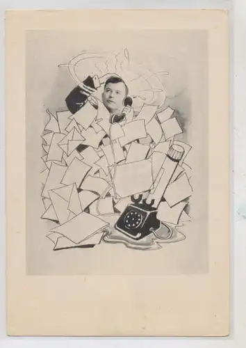 7000 STUTTGART, Hugendubel - Horst Hugendubel im Alltagsstress - Comic