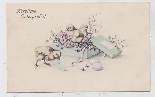 OSTERN - Küken im Geschenkpaket, ca. 1910