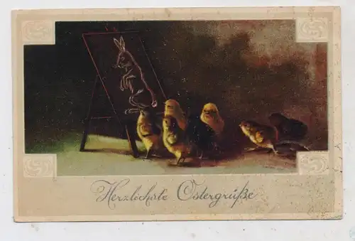 OSTERN - Küken in der Hasenschule, 1918