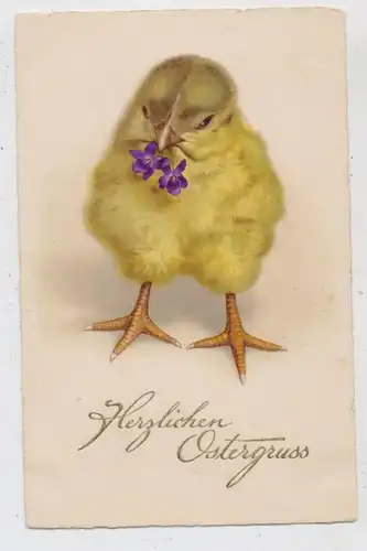 OSTERN - Küken mit Blume im Schnabel, 1932