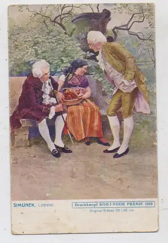 KÜNSTLER / Artist - KAREL SIMUNEK (Karl May Illustrator), "Liebelei", KOH-I-NOOR Werbekarte